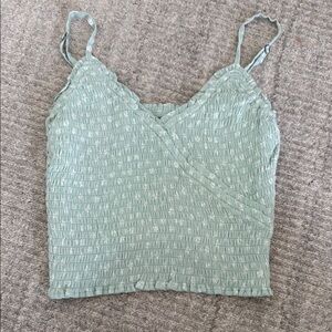 Hollister Green Fitted Wrap Camisole